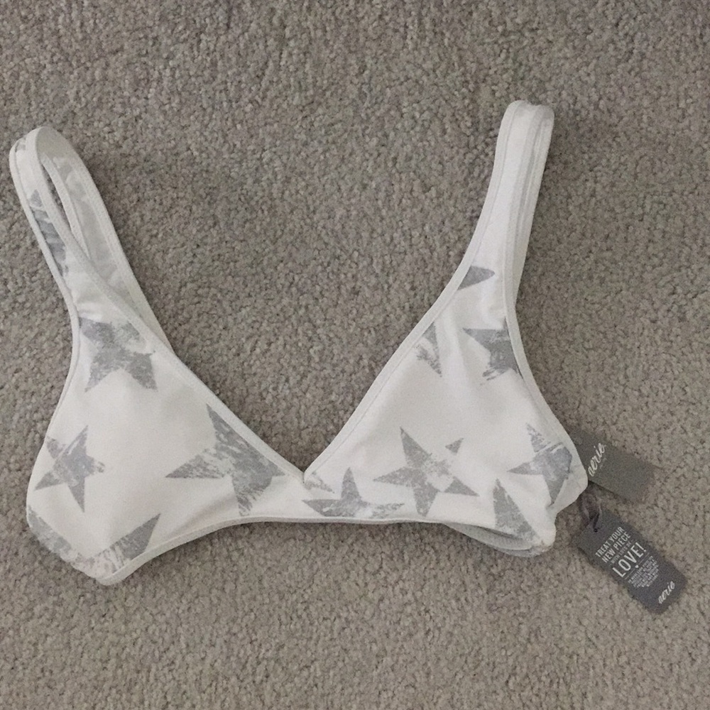 aerie printed bikini top